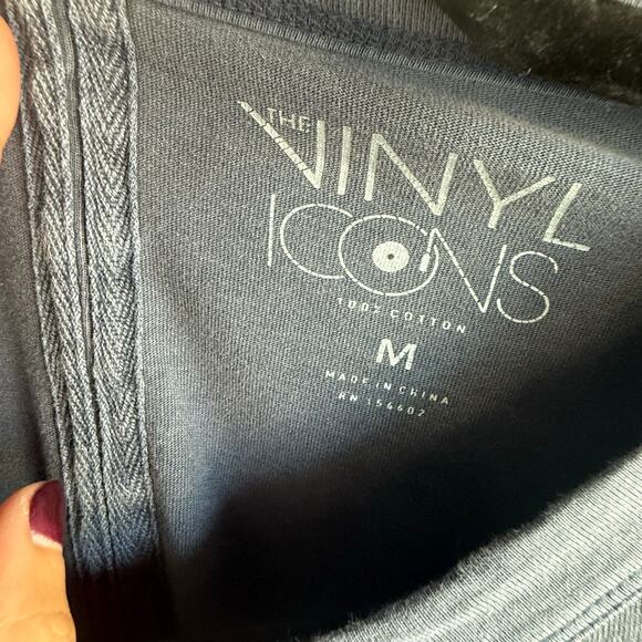 Def Leppard T Shirt On Through the Night Rock Band Tee 1980 Tour Womens M Gray - Picture 5 of 8